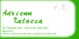 adrienn kalocsa business card